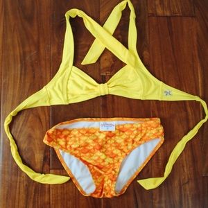 Yellow mermaid kids swimsuit
